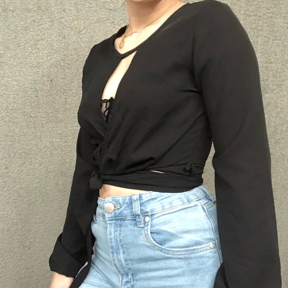 Tie over dress formal top